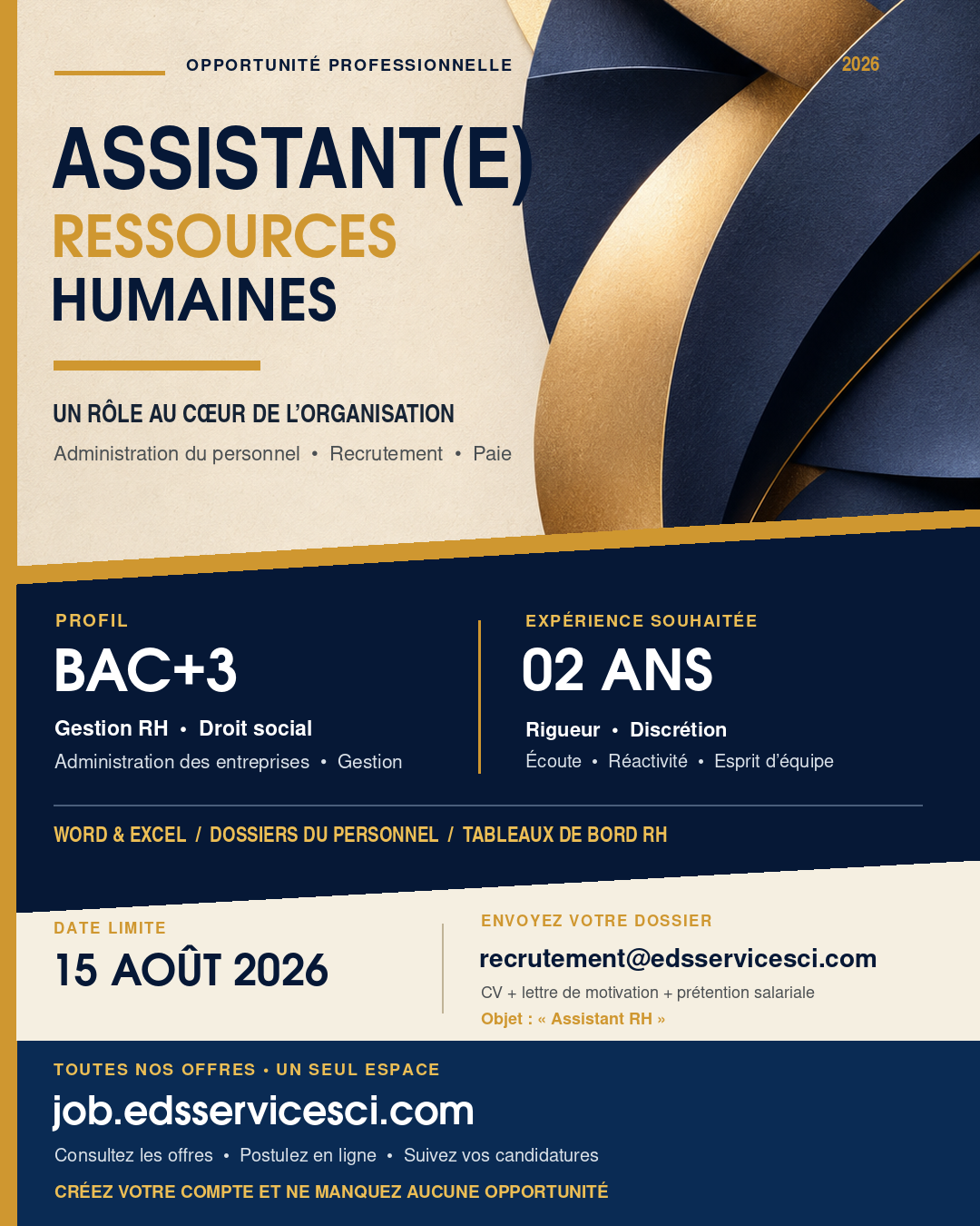 Visuel de l’offre ASSISTANT(E) RH