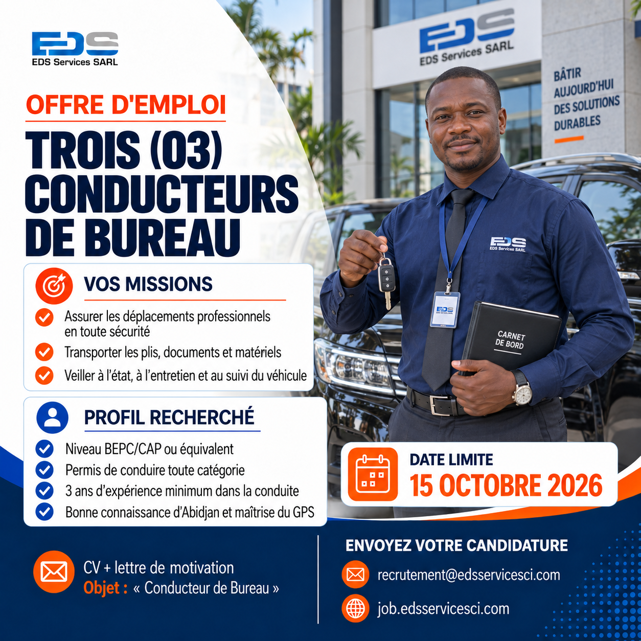Visuel de l’offre CONDUCTEUR DE BUREAU