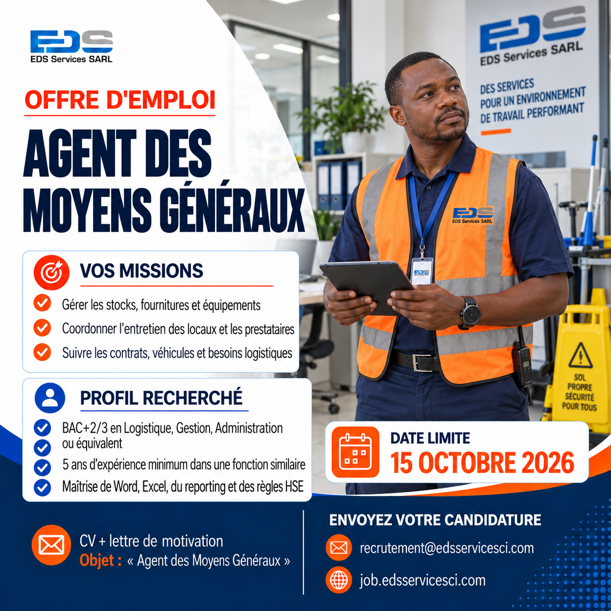 Visuel de l’offre AGENT DES MOYENS GENERAUX