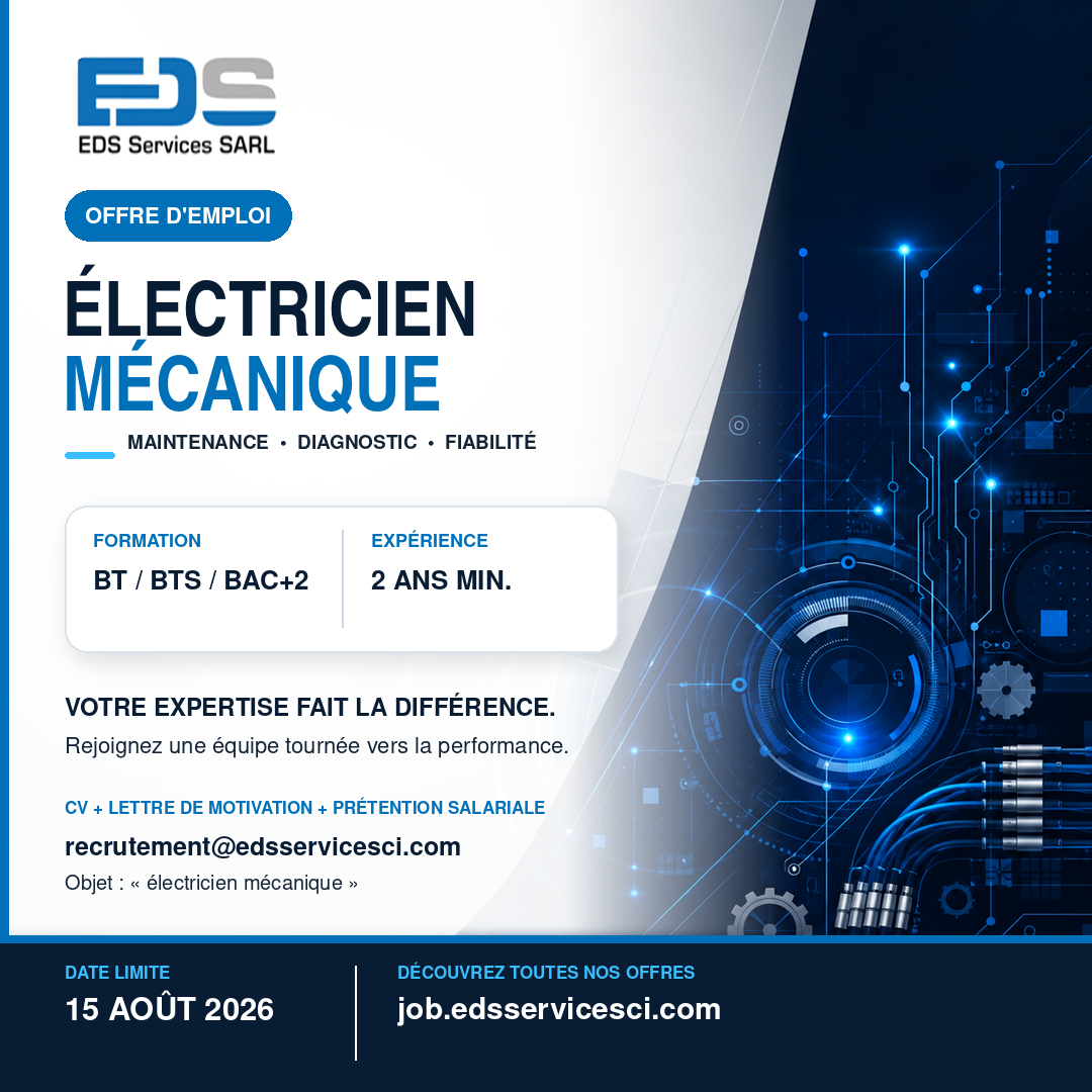 Visuel de l’offre ELECTRICIEN MECANIQUE